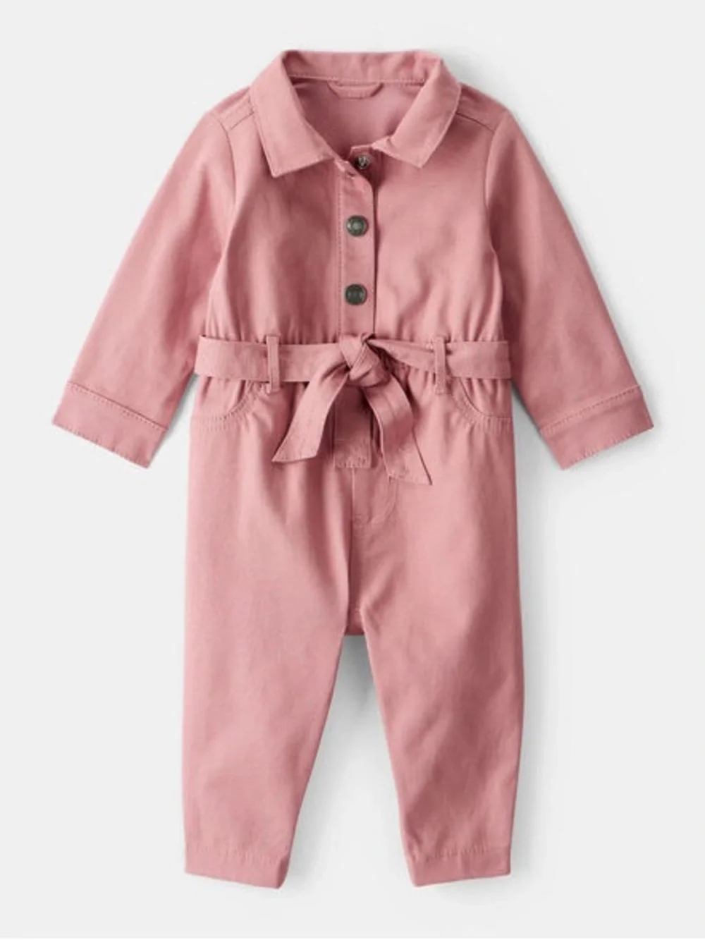 Carter’s Baby Girl Pink Belted Jumpsuit NWT